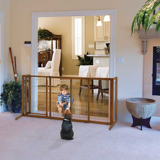 Deluxe Freestanding Pet Gate w/Door – Best of Dog